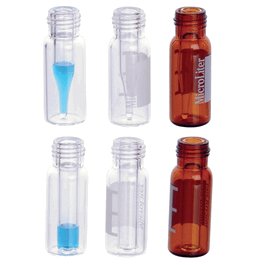 DWK Life Sciences (Wheaton) 9mm Clear Vial with 300uL Glass Insert Installed and Attached Spring Installed