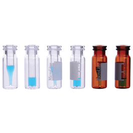 DWK Life Sciences (Wheaton) 11mm Clear Snap Vial with Marking Patch, 400uL Flat Bottom Glass Insert Installed