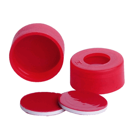 DWK Life Sciences (Wheaton) 11mm Red Snap Cap with PTFE/Silicone/PTFE Septa BULK