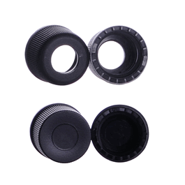 DWK Life Sciences (Wheaton) Screw Thread Cap, Black Open Top, 8-425 Polypropylene