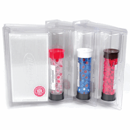 DWK Life Sciences (Wheaton) 76 Series Kit Amber Vial with Marking Patch, Black Cap and Precut PTFE/Silicone Septa