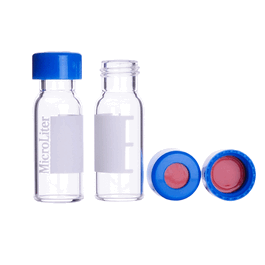 DWK Life Sciences (Wheaton) Assembled Kit Clear Vial with Marking Patch, Black Cap and PTFE/Silicone Septa