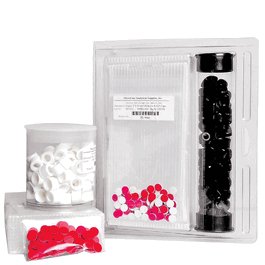 DWK Life Sciences (Wheaton) Kit, 8-425 Screw Thread Clear Vial, Black Open Top Cap with Precut PTFE/Silicone Septa