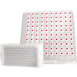 DWK Life Sciences (Wheaton) Assembled Kit, 10-425 Screw Thread Clear Vial, White Open Top Cap with PTFE Septa