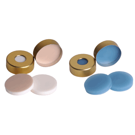DWK Life Sciences (Wheaton) 20mm Magnetic Large Opening Crimp Seal with Natural PTFE/Blue Silicone Liner BULK