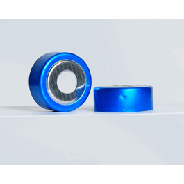 DWK Life Sciences (Wheaton) 20mm Blue Bi-Metal Crimp Seal with Tan PTFE/White Silicone Liner