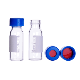 DWK Life Sciences (Wheaton) 76 Series Assembled Kit Clear Vial, Red Cap and PTFE/Silicone/PTFE Septa