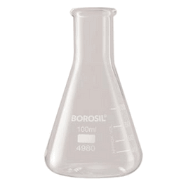 Erlenmeyer Flasks, Conical, Narrow Mouth, Borosilicate, ISO 1773, 3000 mL