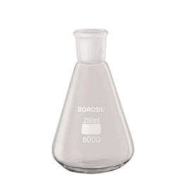 Borosil Erlenmeyer Conical Flasks Narrow Mouth, I/C Joint, 100 mL