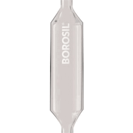 Borosil Volumetric Transfer Pipette, Class B, Accuracy ASTM E-969-02, Bulb Pipette, 1 mL