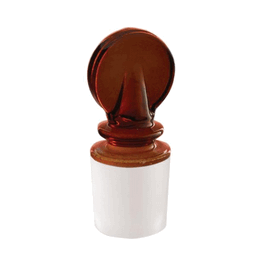 Borosil Amber Solid Penny Head Glass Stopper, 45/40, CS/20