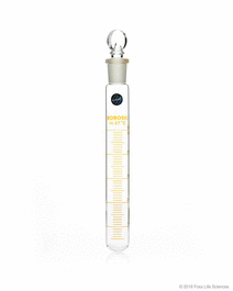 Borosil Graduated Test Tubes with Interchangeable Stopper, 15 mL, CS/10