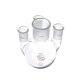 SP Wilmad-LabGlass 4 Neck Round Bottom Flask 3000 mL 34/45 Center, 24/40 Side
