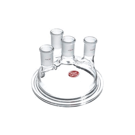 SP Wilmad-LabGlass 4 Neck O-Ring Flange Reaction Vessel Cover, 24/40 Center, 24/40 Side