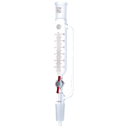 SP Wilmad-LabGlass Pressure Equalizing Graduated Cylindrical Addition Funnel, PTFE Plug, 25 mL, 14/20