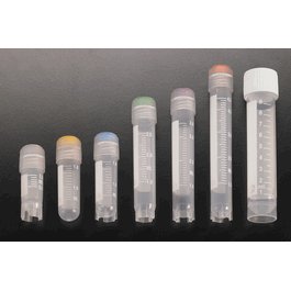 Simport T310 Cryovial External Thread Design with Silicone Washer Seal, Self-Standing, 3 mL, Sterile