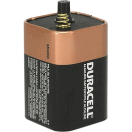 DURACELL Spring Top Alkaline Batteries, Size 6V, 6/cs