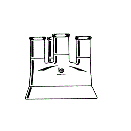 SP Wilmad-LabGlass 4 Neck Conical Flange Reaction Vessel Cover 24/40 Center, 24/40 Side