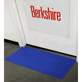 Berkshire CleanPath 30-Layer Adhesive Mats, Blue, 18 x 36 in. Medium Tack Adhesive
