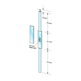 SP Wilmad-LabGlass Suprasil Tissue Cell, Top Rod Length 70 mm, Bottom Rod Length 70 mm, 10 x 51 mm Baseplate