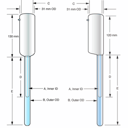 SP Wilmad-LabGlass 50 mL Suprasil Symmetric Nitrogen Dewar Flask for Bruker 10 mm O.D.