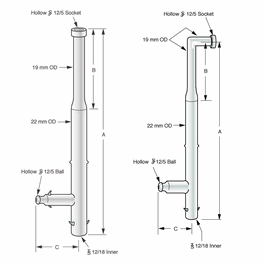 SP Wilmad-LabGlass VT CFQ Transfer Dewar for Bruker; 725 mm Overall Length