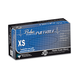 Innovative Pulse Thin Powder-Free Nitrile Exam Gloves, Dark Lavender Blue, S