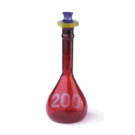 DWK Life Sciences (Kimble) Class A RAY-SORB Heavy Duty Wide Mouth Volumetric Flasks with Polyethylene Stopper, 50 mL