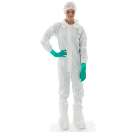 BioClean-D Non-Sterile Coveralls with Collar and Thumb Loops, White, 2XL