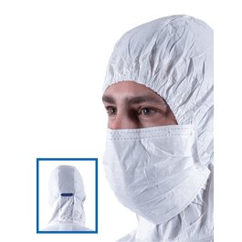 BioClean Sterile MEA Looped Face Masks, White