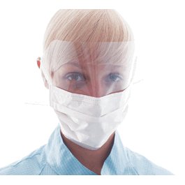 BioClean CLEARVIEW Sterile Tie-On Visor Face Masks, White