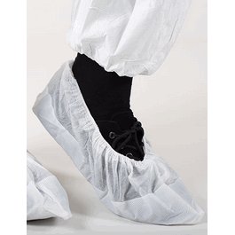 BioClean Sterile Dual Disposable PP / CPE Overshoes, White, 16 in.