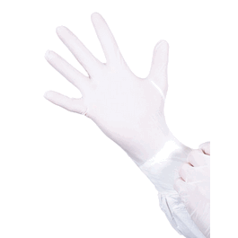 BioClean BIOTAC Non-Sterile Nitrile Gloves, 12 in., White, L
