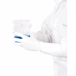 BioClean NERVA Non-Sterile Nitrile Gloves, 16 in., White, S