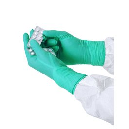 BioClean FUSION Non-Sterile Polychloroprene Gloves, 11.4 in., Green, M