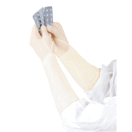 BioClean LEGION Non-Sterile Latex Gloves, 16 in., Natural, L