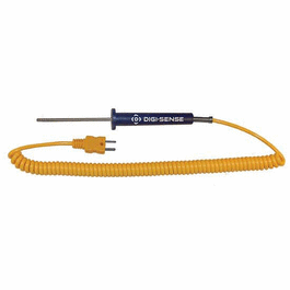 Digi-Sense Thermocouple General-Purpose Compact Probe, Type K, 4.5 in., -150 to 311C (-250 to 700F)