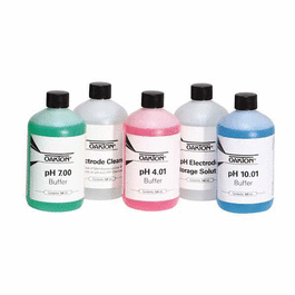 Oakton pH Solutions Pack; pH 4.01/7.00/10.00, Storage/Cleaning, 500 mL each