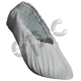 Epic Solid Polyethylene Cleanroom Shoe Covers, White, Universal