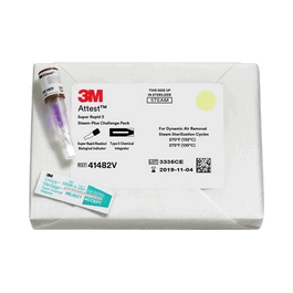 3M ATTEST Super Rapid 5 Steam-Plus Challenge Pack, 24-Minute Biological Indicator for Dynamic-Air-Removal Steam Sterilization, Brown Cap