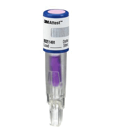 3M ATTEST 24-Minute Super Rapid Readout Biological Indicator for Gravity-Displacement Steam Sterilization, Blue Cap, 50/box, 4 bx/cs