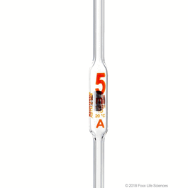 Borosil Class A Volumetric Pipets with Individual Certificate, 1 mL