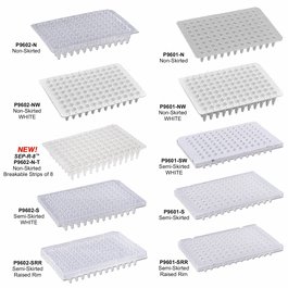 PCR Plates, Standard 96 x 0.2ml, non-skirted, 5 bags of 10 plates