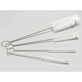 Perfex Test Tube Brush, Fan End, Small, Brush Dia.: 1/5 in., Brush Length: 3 in., Overall Length: 8 in.