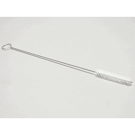 Perfex Funnel Tube Brush, Bare End, Brush Dia.: 1/2 in., Brush Length: 3 in., Overall Length: 12 in.