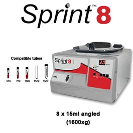 Sprint 8 Clinical Centrifuge with 8 x 10 mL Fixed Angle Rotor, 115V