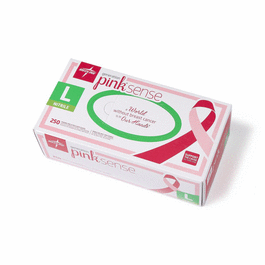 Medline Generation Pink Sense Powder-Free Nitrile Exam Gloves, L (box)