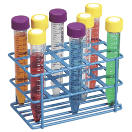 Coated Wire Tube Rack 16-20 mm 4 x 10, Blue