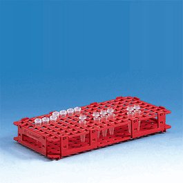 Microcentrifuge Tube Racks, 11 mm, 128 Tubes, 8 x 16, Red