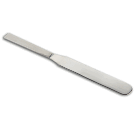 EZBio Stainless Steel Spatula, 304 SS, Steel Handle, 100mm